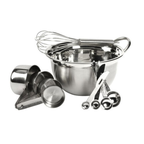 Basic Essentials 10pc Stnls Steel Mix&Measure Set